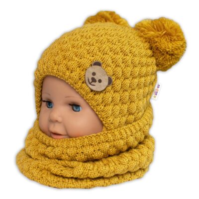 Pletený nákrčník/komín (horčicový)