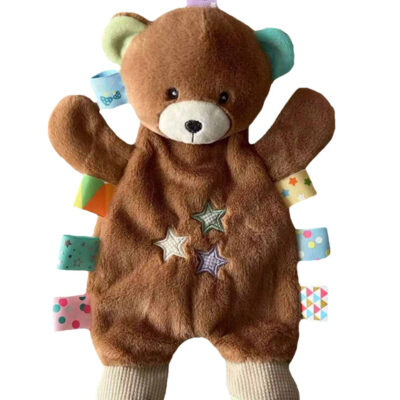 Plyšová edukačná hračka Medvedík, 17 cm, hnedá