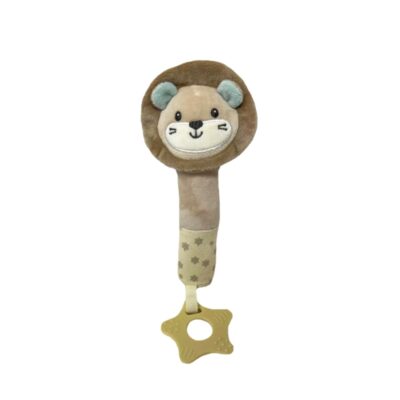 Plyšová hračka s pískátkem a hryzátkom Levíček - béžová