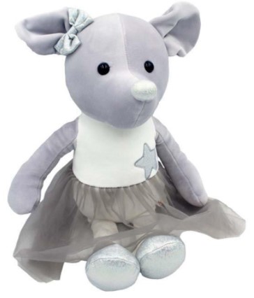 Tulilo: Plyšová myška Lila 33cm (sivá)