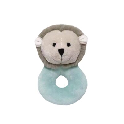 Plyšová hrkálka Ježko 18cm - šedé, modré