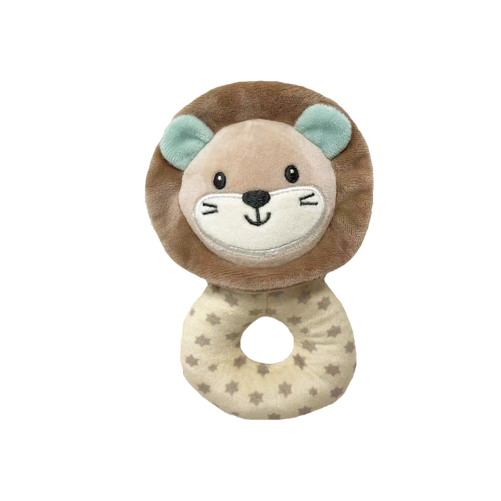 Plyšová hrkálka Levíček, 18 cm - béžová