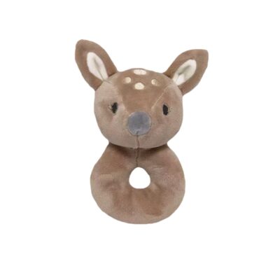 Plyšová hrkálka Srnka 18cm - béžová