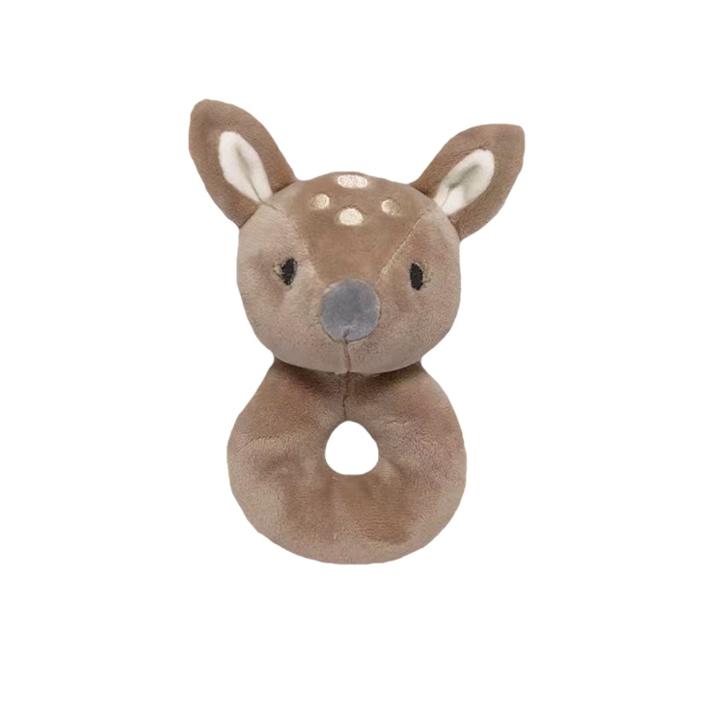 Plyšová hrkálka Srnka 18cm - béžová