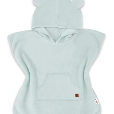 Pončo, župan s kapucňou pre deti Macko, Baby Nellys, mätový