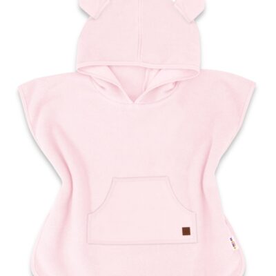 Pončo, župan s kapucňou pre deti Macko, Baby Nellys, ružový