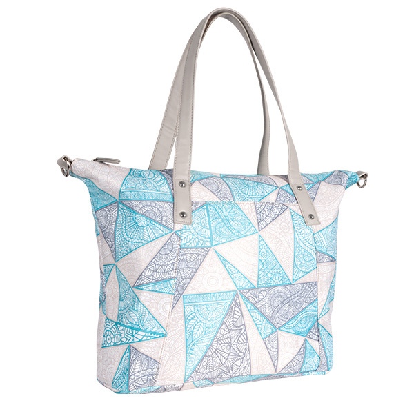 Prebaľovacia taška na kočík: Béžová/Tyrkys/Ornament