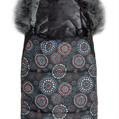 Prešívaný fusák s kožušinou SENSILLO OLAF ROZETA - čierny