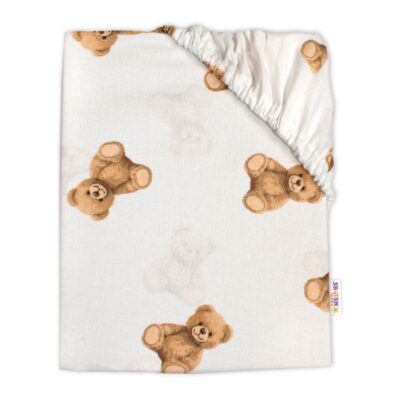 Prestieradlo do postieľky 140x70cm, Míša - biely s potlačou