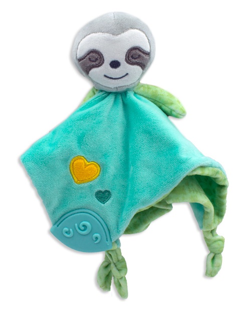 Prítulníček Leňochod s hrkálkou a hryzátkom (mätový)