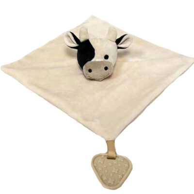 Prítulníček, maznáčik s hryzátkom Kravička -krémový