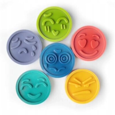 Puzzle, senzorické tvary - smajlíci, 6ks