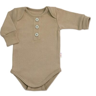 Rastúce body NATURE, dlhý rukáv s gombíkmi, bavlna, fango