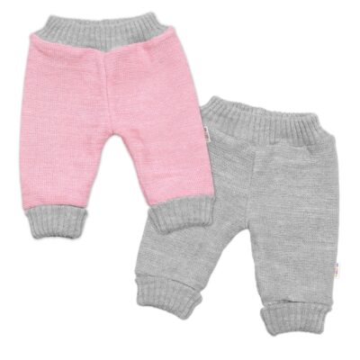 Rastúce obojstranné nohavice Hand Made, ružová-šedá, veľ. 68/74