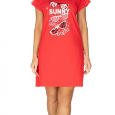 Regina Dámska nočná košeľa Sunny day night, červená, veľ. XXL