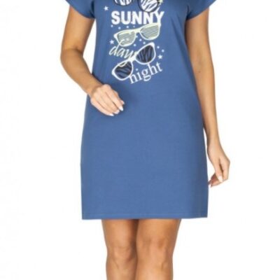 Regina Dámska nočná košeľa Sunny day night, tmavo modrá, veľ. XL