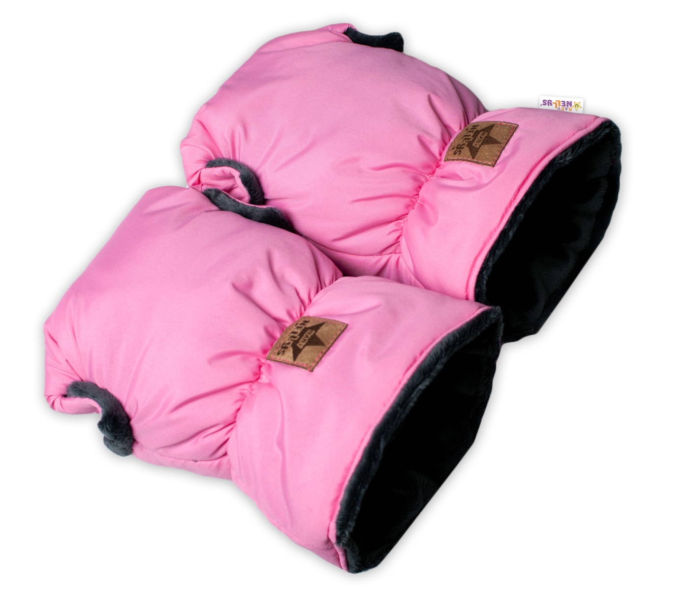 Baby Nellys: Rukávnik DUO ku kočíku (svetloružový)