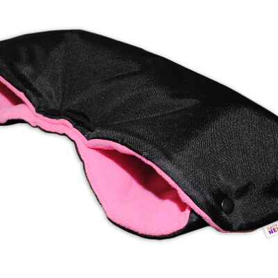 Baby Nellys: Fleesový rukávnik ku kočíku (čierny/ružový)