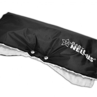 Baby Nellys: Rukávnik Minky (biela/čierny)