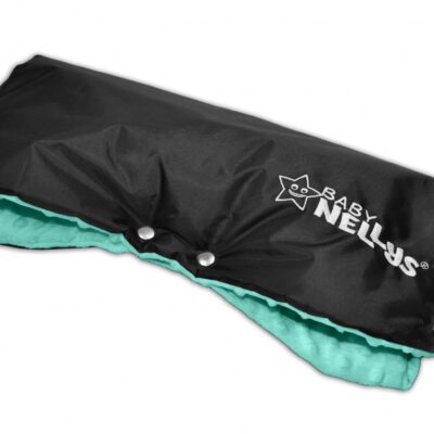 Baby Nellys: Rukávnik Minky (mäta/čierny)