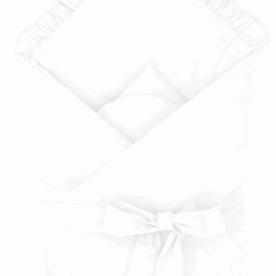 Rýchlozavinovačka s volánikom a stuhou - Royal - biela