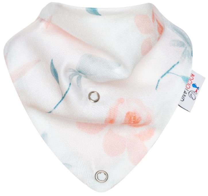 Šatka s hryzátkom, Zvonček - biela s potlačou