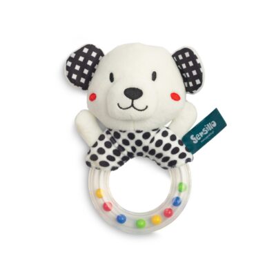 Senzorická hrkálka black&white - Medvedík