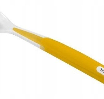 Silikónová lyžička mäkká BabyOno - žltá