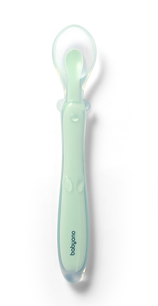 Silikónová lyžička mäkká, flexibilná - mätová