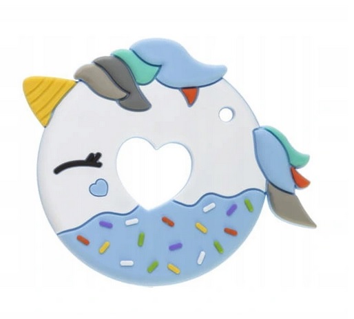 Silikónové hryzátko Donut (modré)