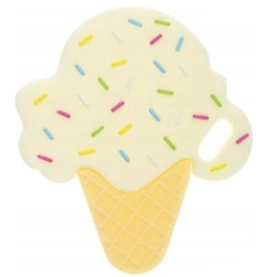 Silikónové hryzátko Zmrzlinka (vanilková)