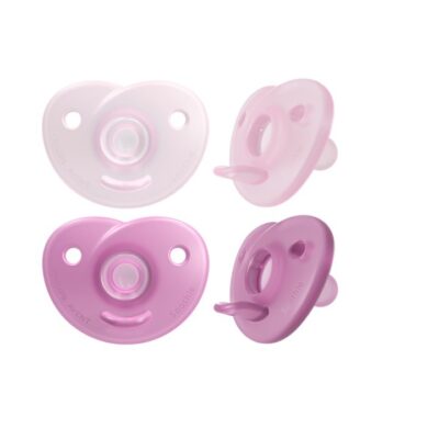 Silikónový cumlík Soothie, ružová, 0-6 m