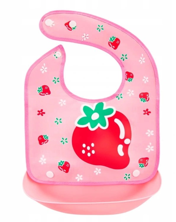 Silikónový podbradník Jahôdka (ružová)