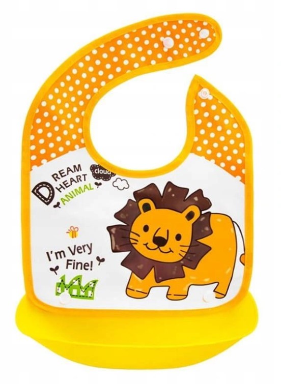 Silikónový podbradník Lev (žltý)