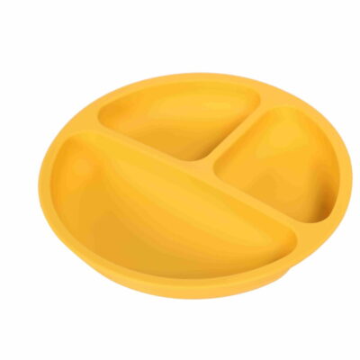 Silikónový tanier, trojkomorový - horčicová