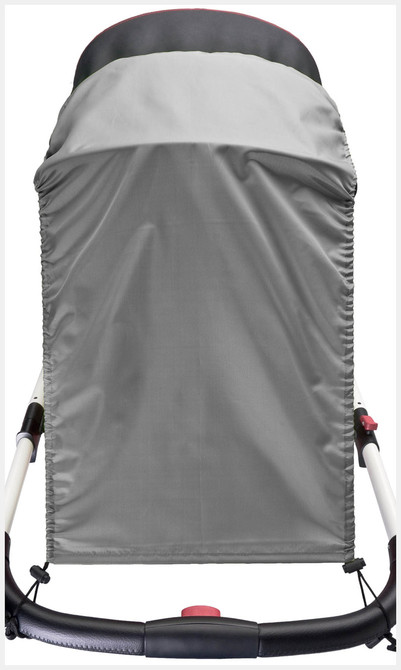 Slnečná clona, strieška na kočík - šedá