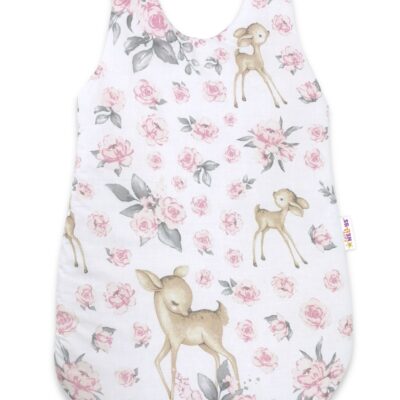 Baby Nellys: Spací vak Srnka a ruže 70cm (ružový)