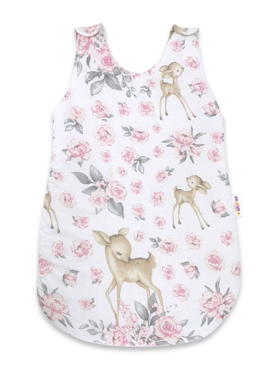 Baby Nellys: Spací vak Srnka a ruže 70cm (ružový)
