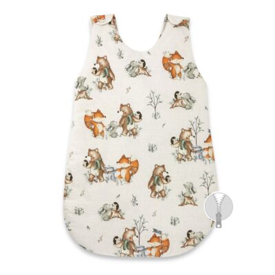 Spací vak, bavlna, 74 cm, Friends time - latte