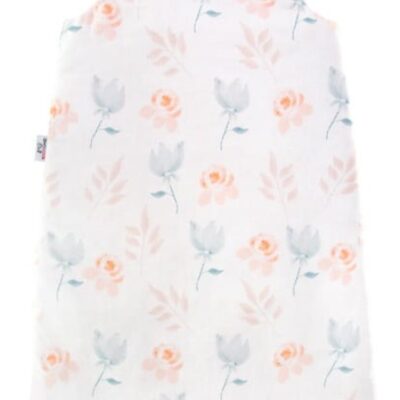 Spací vak bavlna, Zvonček, púdrovo ružová/biela