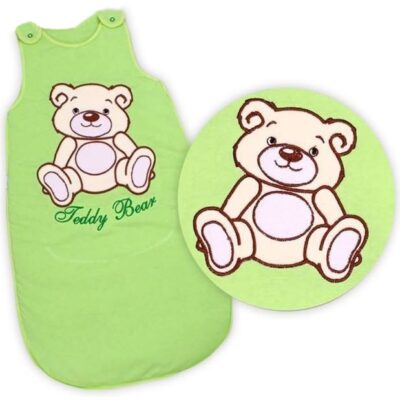 Baby Nellys: Spací vak Medvedík Teddy (sv. zelený, 1)