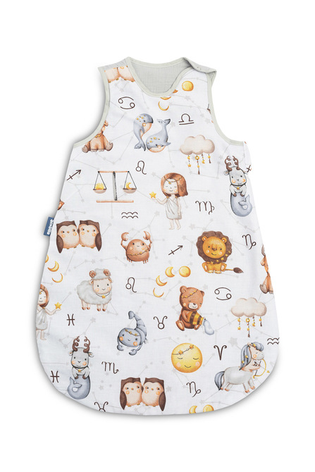 Spací vak mušelín, bavlna, Zverokruh, 70x45cm, S - šedý