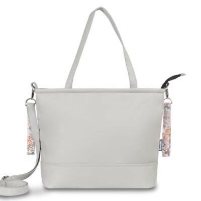 Štýlová taška pre mamičky z ekokože - šedá