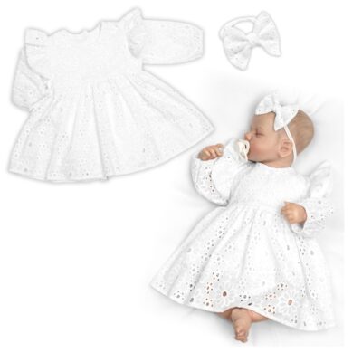 Sukničkobody s volánikom + čelenka, Laura, Madeira, 2D sada, biele, veľ. 86