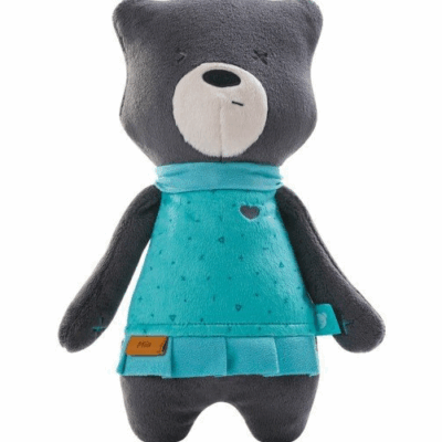 Šumiaci maznáčik Medvedík Mia 31cm (grafitový)