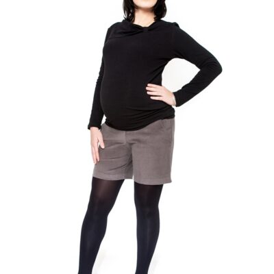 Tehotenské menčestrové kraťasky Be Maamaa - DINA sivá, vel. M