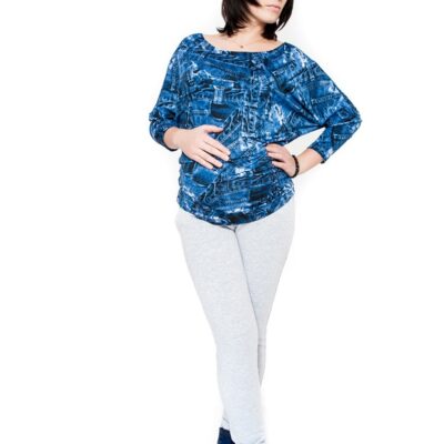 Tehotenské nohavice Be Maamaa - KALI sv. šedé