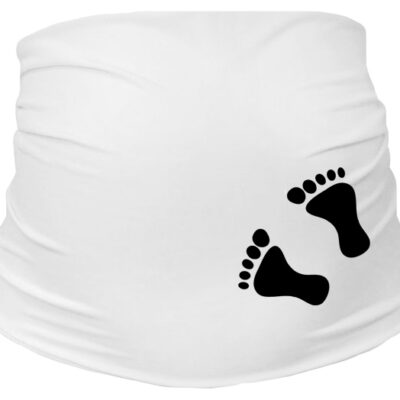 Tehotenský pás s nožičkami - biely, Be MaaMaa