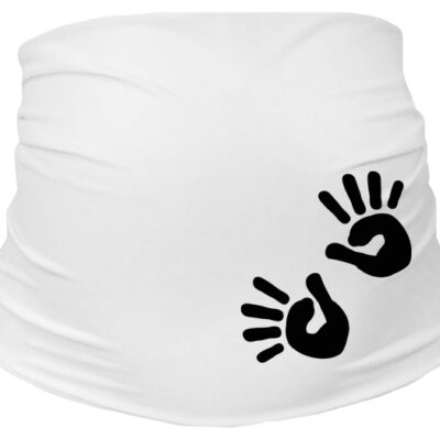 Tehotenský pás s ručičkami - biely, , Be MaaMaa