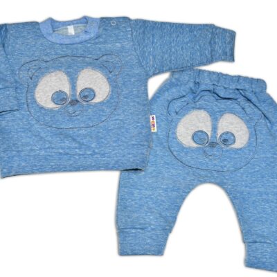 Tepláková súprava Baby Nellys -
MEDVEDÍK - modrý melír, veľ. 68